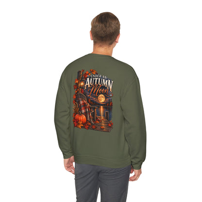 Under My Autumn Moon Sweatshirt | Cozy Pumpkin Plaid Cabin Fall Design