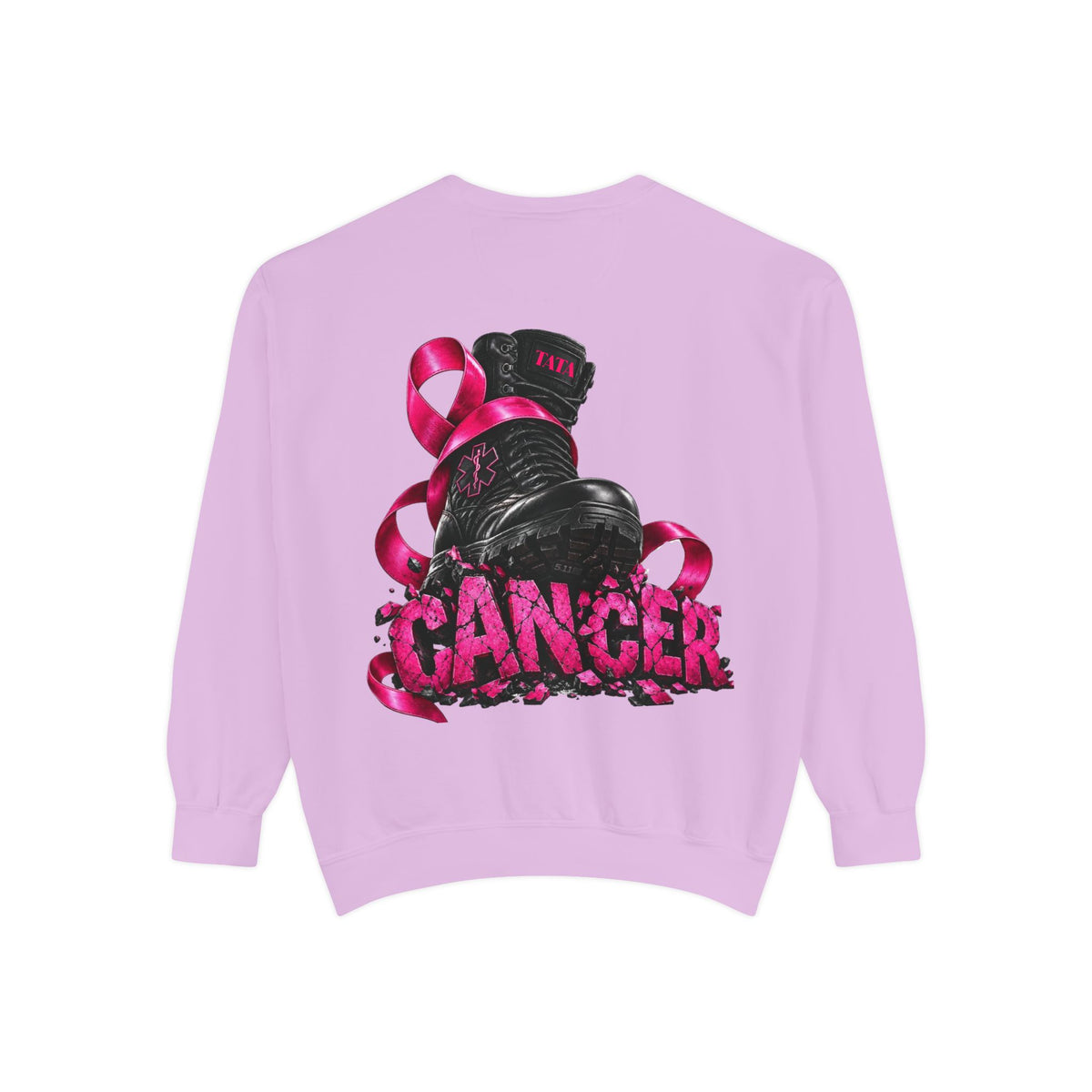 Cancer Awareness Sweatshirt  EMS Edition– Pink Ribbon Fighter Graphic Crewneck