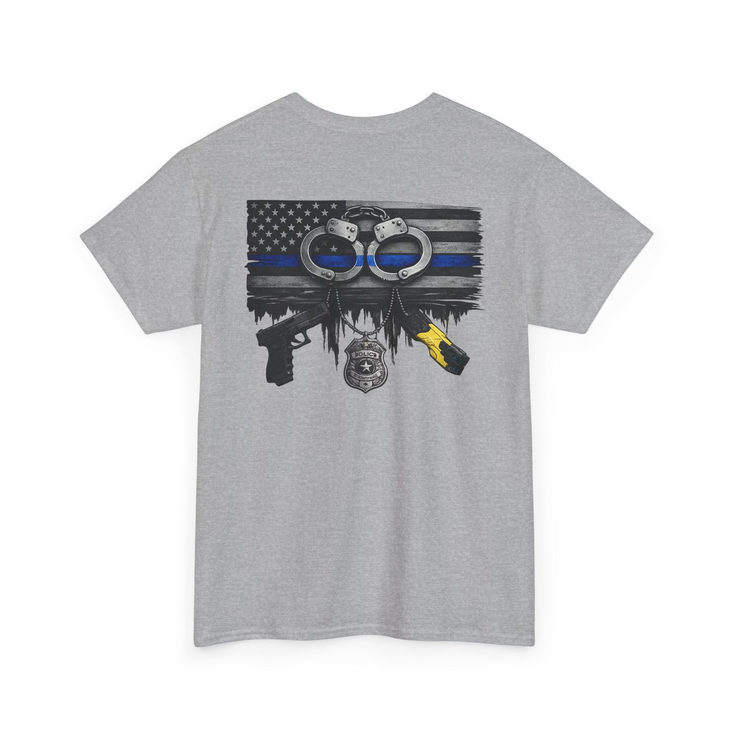 Blue Line Flag Police Support T-Shirt