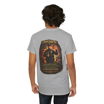 Law Enforcement Oath T-Shirt — Sworn Police Tribute Tee