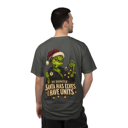 911 Dispatcher Christmas Shirt, Santa Has Elves I Have Units, Funny Dispatch T-Shirt, Emergency Dispatcher Gift, Holiday Sweatshirt