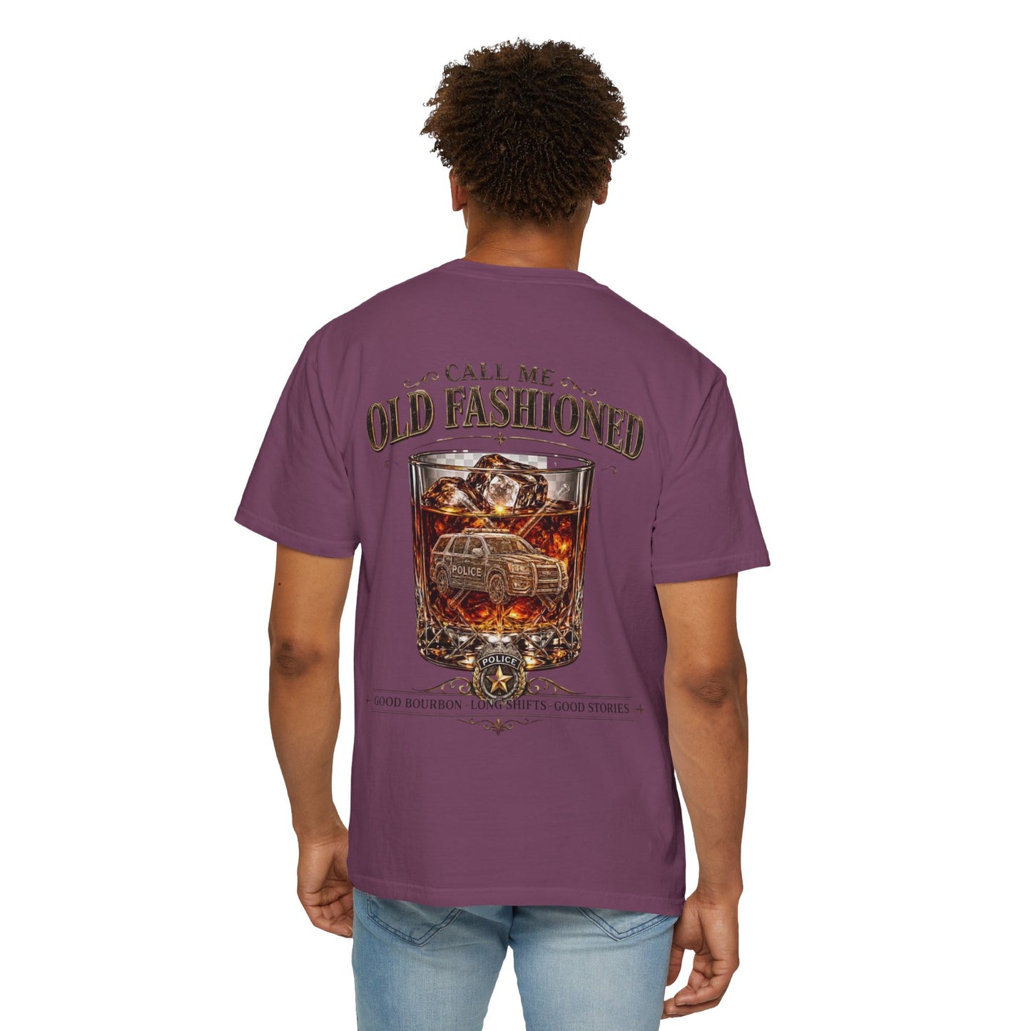 Police Bourbon & Brotherhood T-Shirt — "Call Me Old Fashioned"