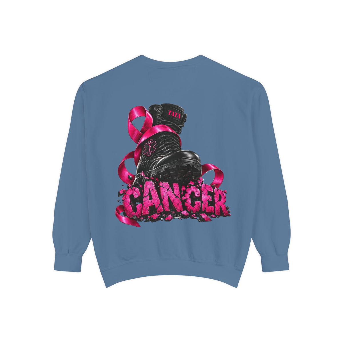 Cancer Awareness Sweatshirt  EMS Edition– Pink Ribbon Fighter Graphic Crewneck