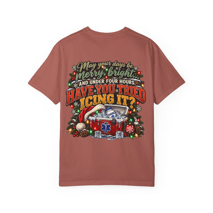 Have You Tried Icing It? Christmas EMS Shirt | Funny Paramedic Holiday T-Shirt & Sweatshirt | Adult Medical Humor Gift