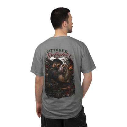 Firefighter Tribute T-Shirt — "343 Never Forget" Fire Rescue Back Design