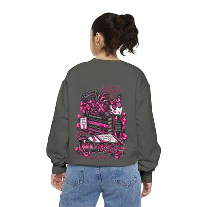 Breast Cancer Awareness Nurse Sweatshirt — Pink Ribbon RN Crewneck