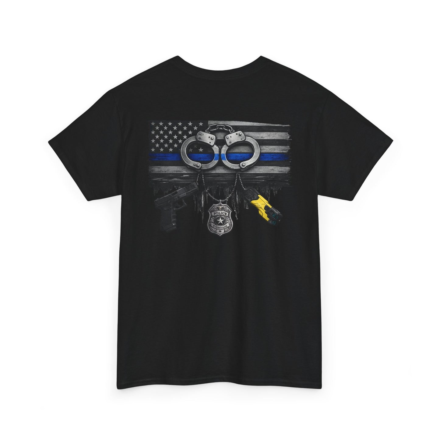 Blue Line Flag Police Support T-Shirt