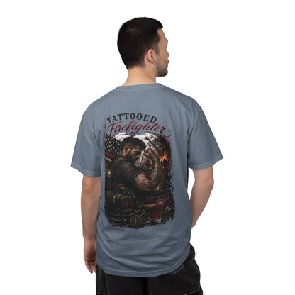 Firefighter Tribute T-Shirt — "343 Never Forget" Fire Rescue Back Design