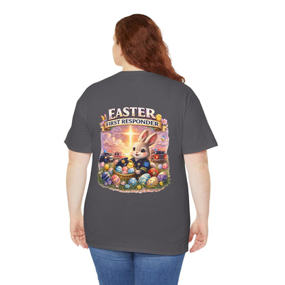 First Responder Easter T-Shirt — Cute EMS, Firefighter & Police Holiday Tee