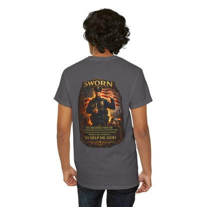 Law Enforcement Oath T-Shirt — Sworn Police Tribute Tee