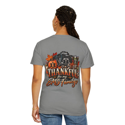 Thankful for My EMS Family Shirt | Paramedic Thanksgiving Sweatshirt | EMT Fall Shirt | First Responder Gift | EMS Crewneck or T-Shirt
