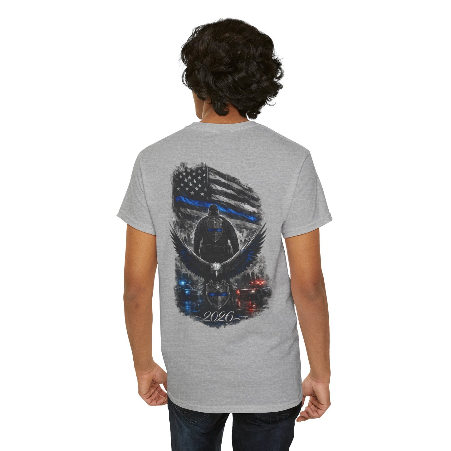 Thin Blue Line Eagle Tee — 2026 Police Support Patriotic Law Enforcement Shirt