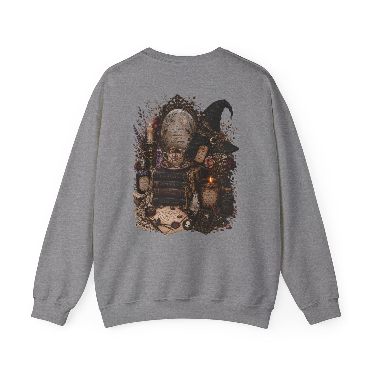 Witchy Apothecary Spellcaster Illustration Sweatshirt | Occult, Vintage Potion Art