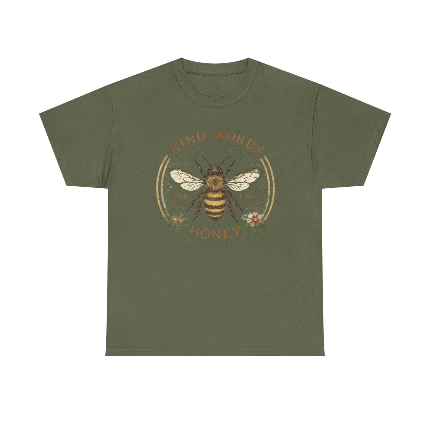 Kind Words Stick Like Honey Bee T-Shirt — Sweet Southern Positive Vibes Tee