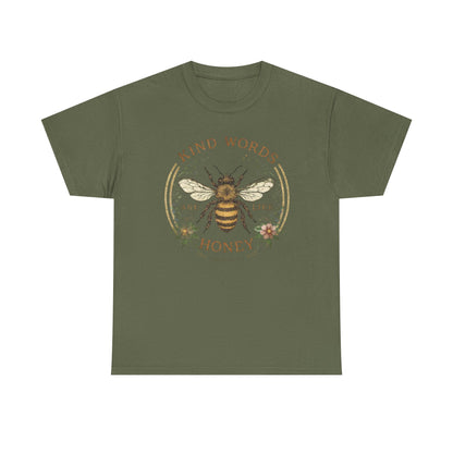 Kind Words Stick Like Honey Bee T-Shirt — Sweet Southern Positive Vibes Tee