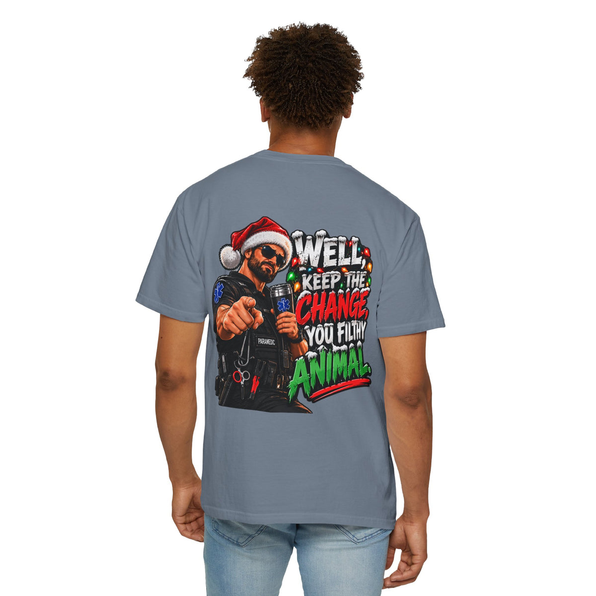 Funny Paramedic Christmas Shirt, Keep the Change You Filthy Animal, EMS Holiday Sweatshirt, EMT Gift, First Responder Christmas Apparel