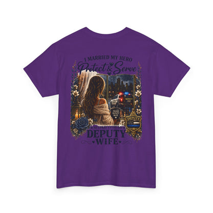 Deputy Wife T-Shirt — Proud Law Enforcement / Thin Blue Line Spouse Gift