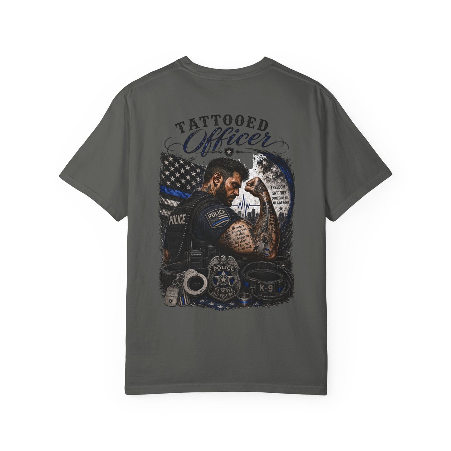 Thin Blue Line Tribute K-9 Police T-Shirt — To Serve & Protect