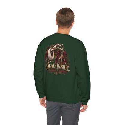 Dead Inside Festive Outside EMS Christmas Sweatshirt, Funny Paramedic Gift, EMT Holiday Crewneck, First Responder Dark Humor