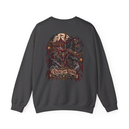Round and Round the Lost Souls Go | Haunted Carousel Gothic Circus Shirt