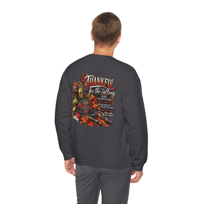 Thankful for the Calling | Firefighter Thanksgiving  Sweatshirt