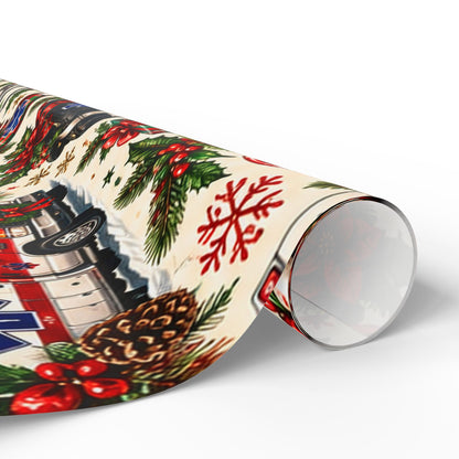 Wrapping Paper – Christmas Emergency Medical Services Design