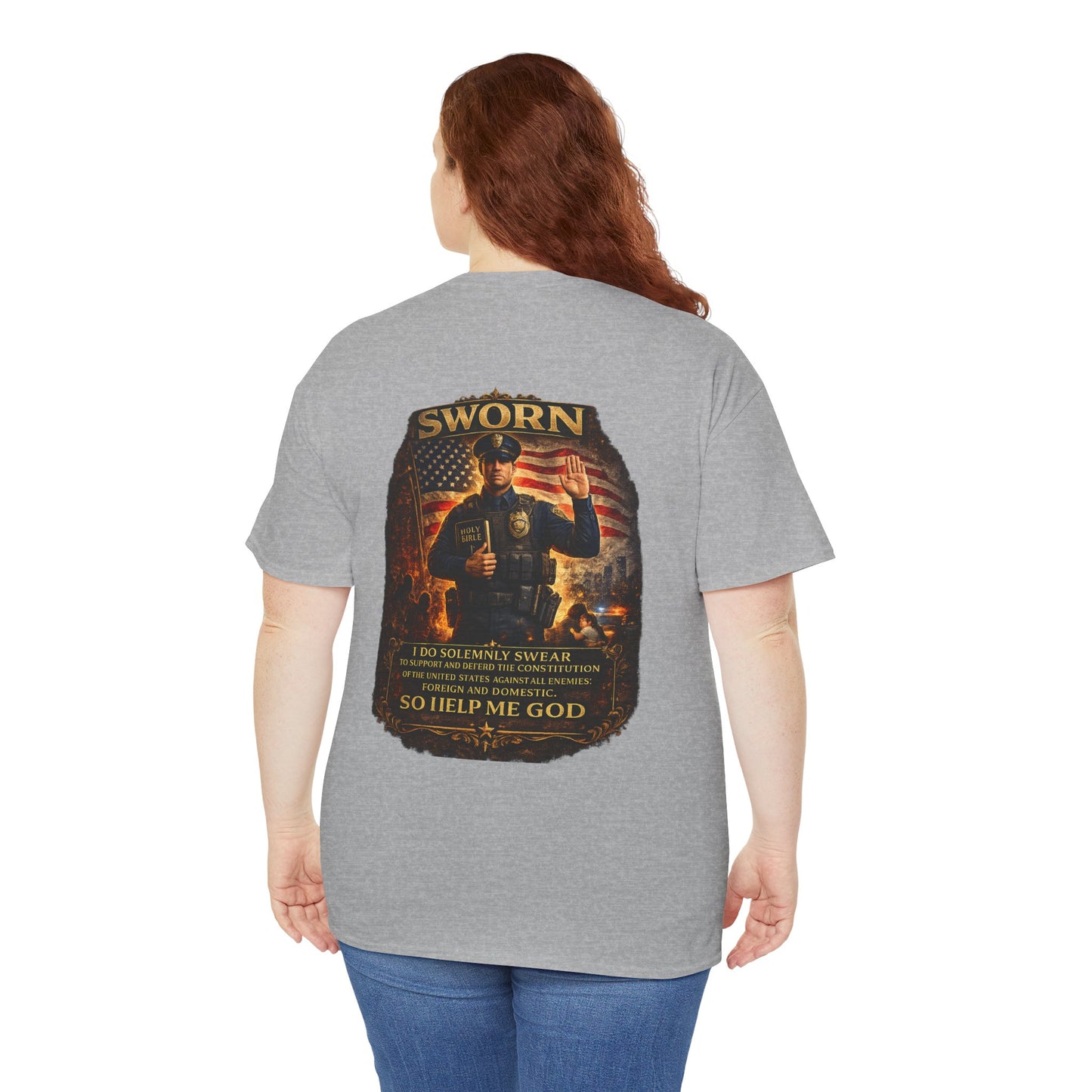 Law Enforcement Oath T-Shirt — Sworn Police Tribute Tee