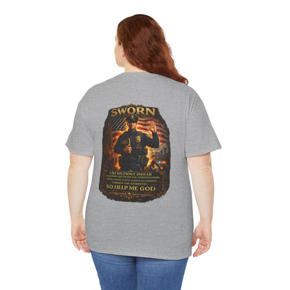 Law Enforcement Oath T-Shirt — Sworn Police Tribute Tee