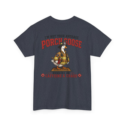 Firefighter Porch Goose T-Shirt — Show Off Your Porch Goose & Support Firefighters