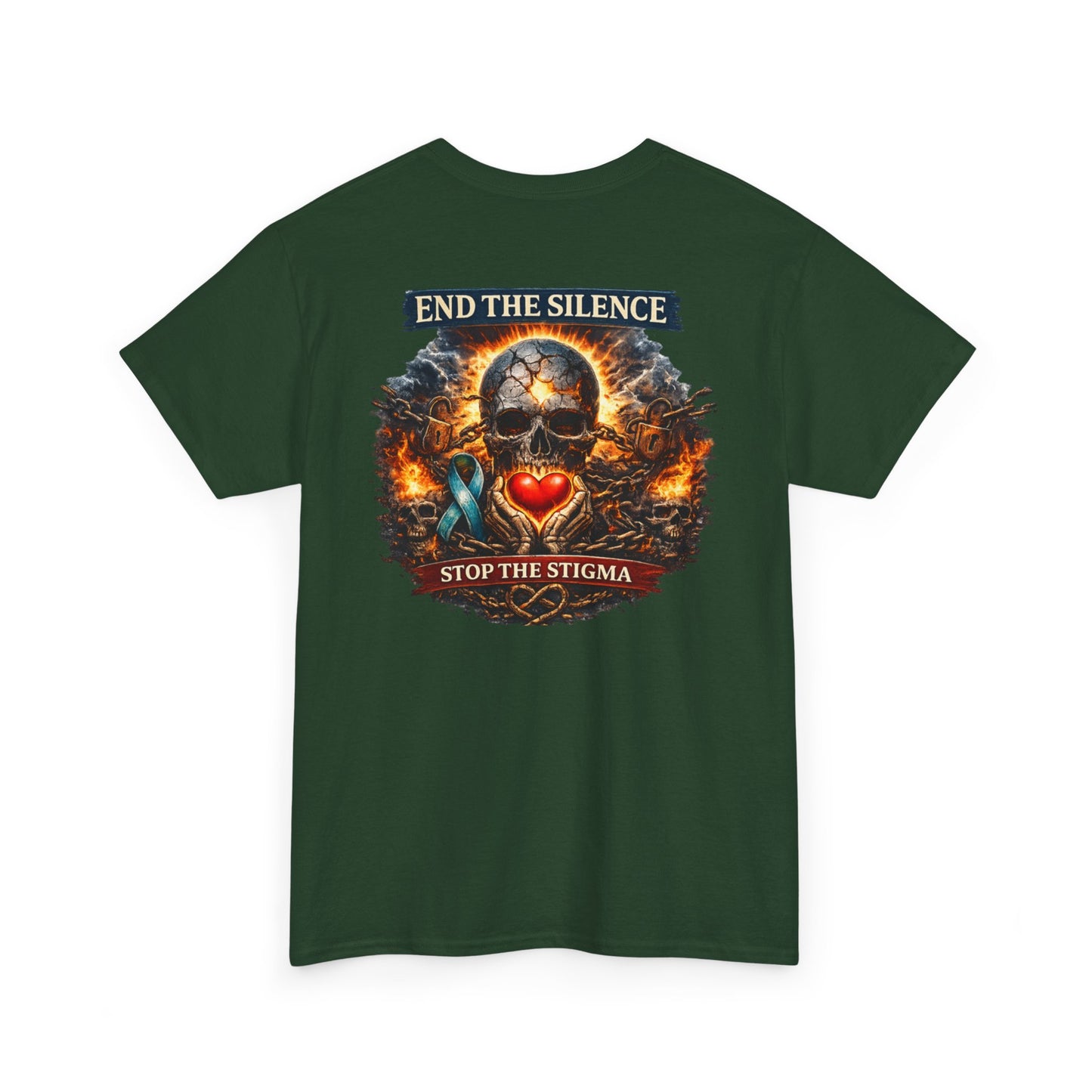 End The Silence Skull Mental Health Awareness Tee | Stop The Stigma