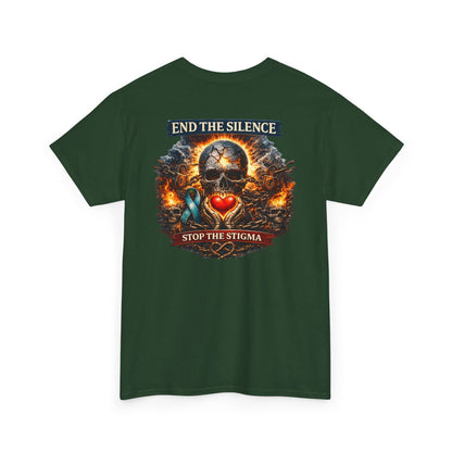 End The Silence Skull Mental Health Awareness Tee | Stop The Stigma