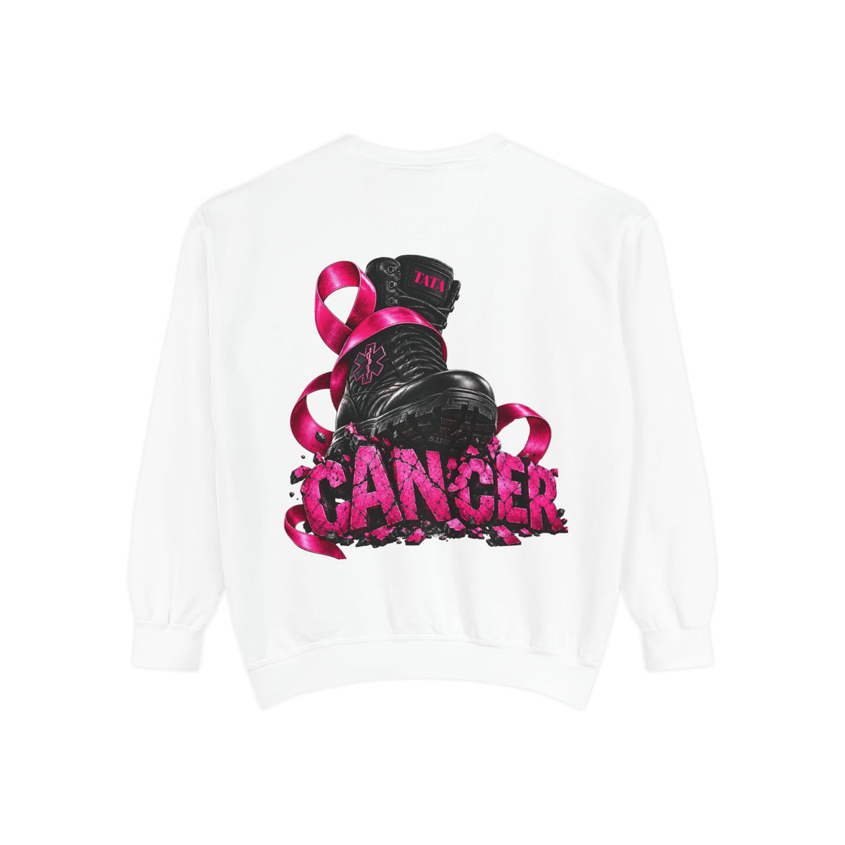 Cancer Awareness Sweatshirt  EMS Edition– Pink Ribbon Fighter Graphic Crewneck