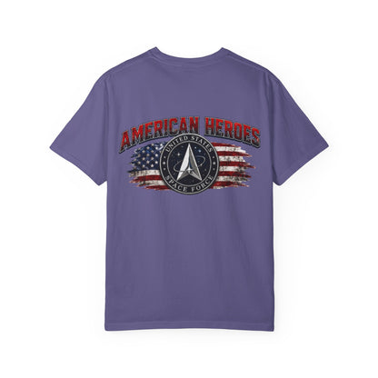 American Heroes T‑Shirt — U.S. Space Force Tribute with Flag Graphic