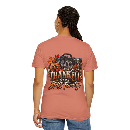 Thankful for My EMS Family Shirt | Paramedic Thanksgiving Sweatshirt | EMT Fall Shirt | First Responder Gift | EMS Crewneck or T-Shirt