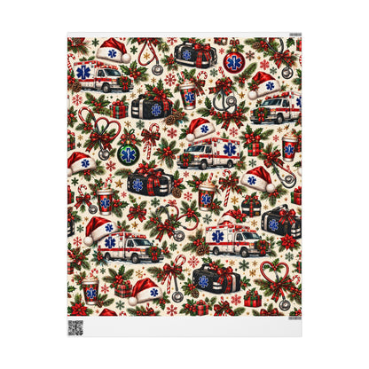 Wrapping Paper – Christmas Emergency Medical Services Design