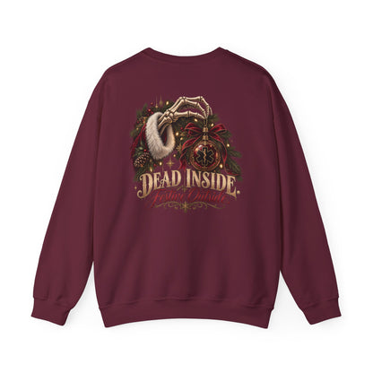 Dead Inside Festive Outside EMS Christmas Sweatshirt, Funny Paramedic Gift, EMT Holiday Crewneck, First Responder Dark Humor