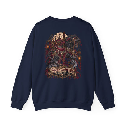 Round and Round the Lost Souls Go | Haunted Carousel Gothic Circus Shirt
