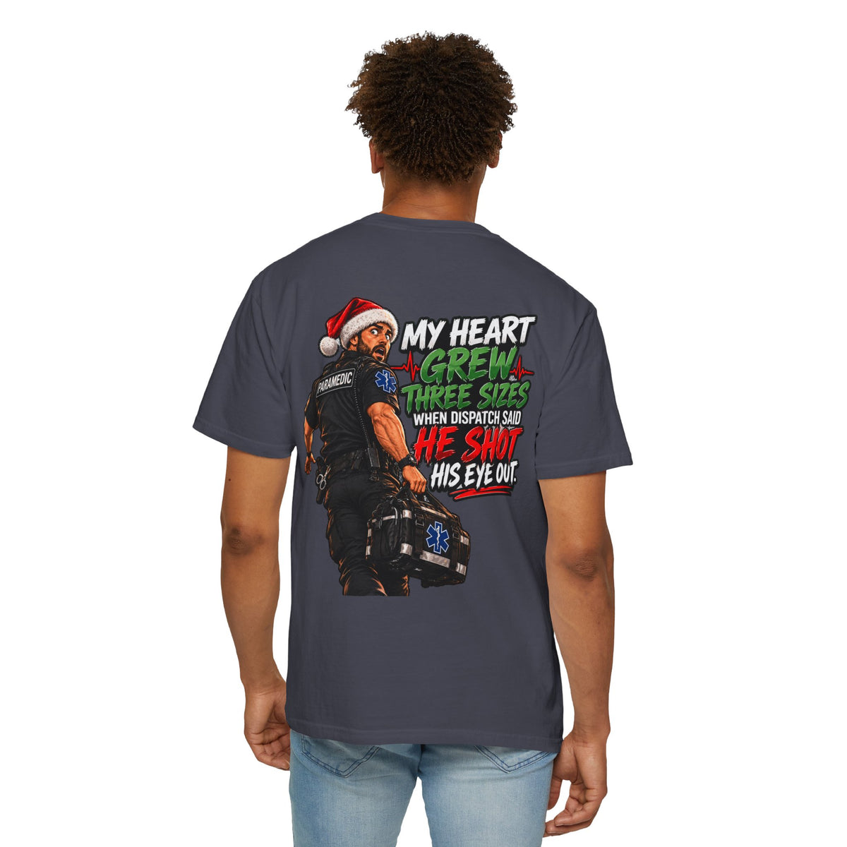 My Heart Grew Three Sizes | Funny Paramedic Christmas T-Shirt & Sweatshirt