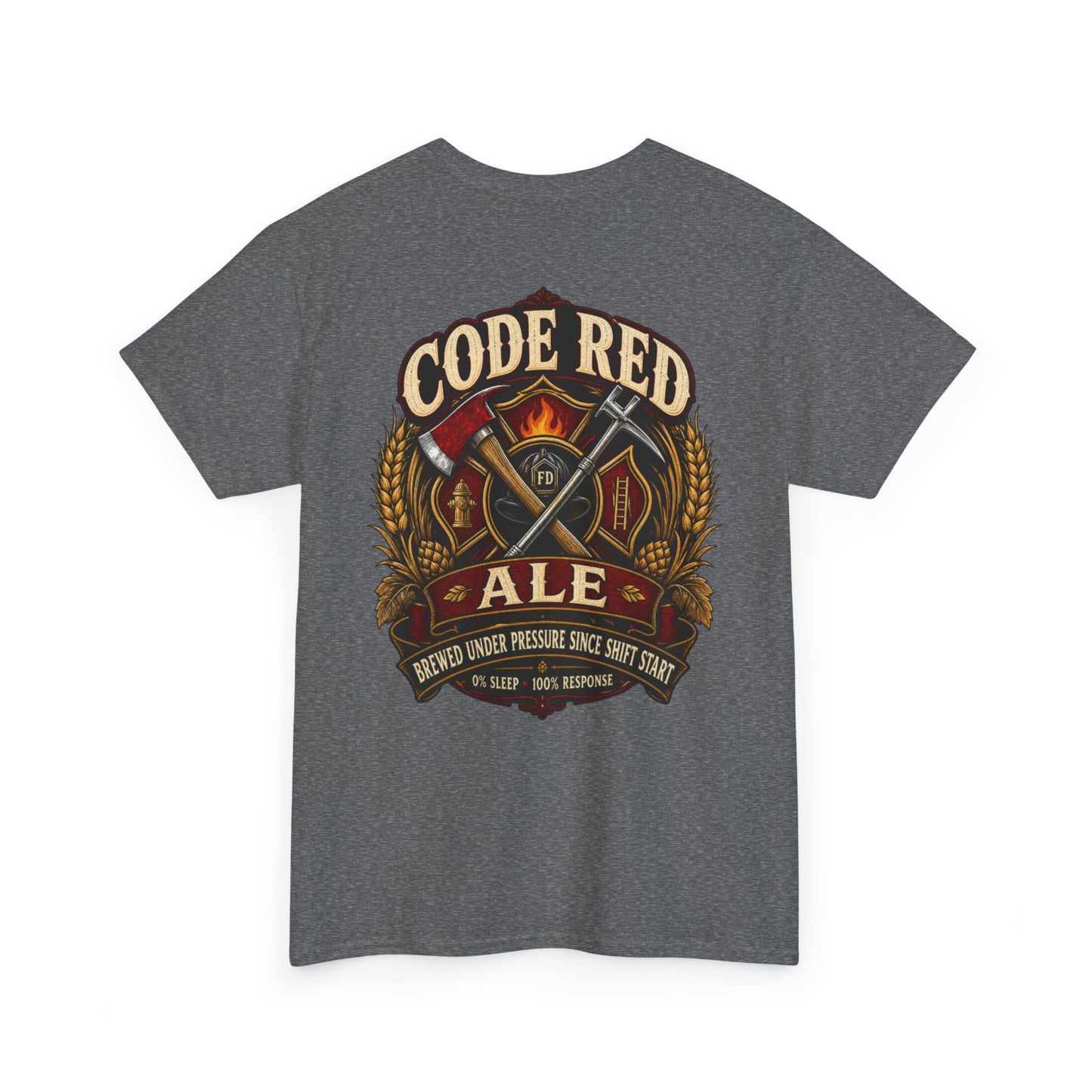 Code Red Ale Firefighter T‑Shirt — Brewed Under Pressure Tribute