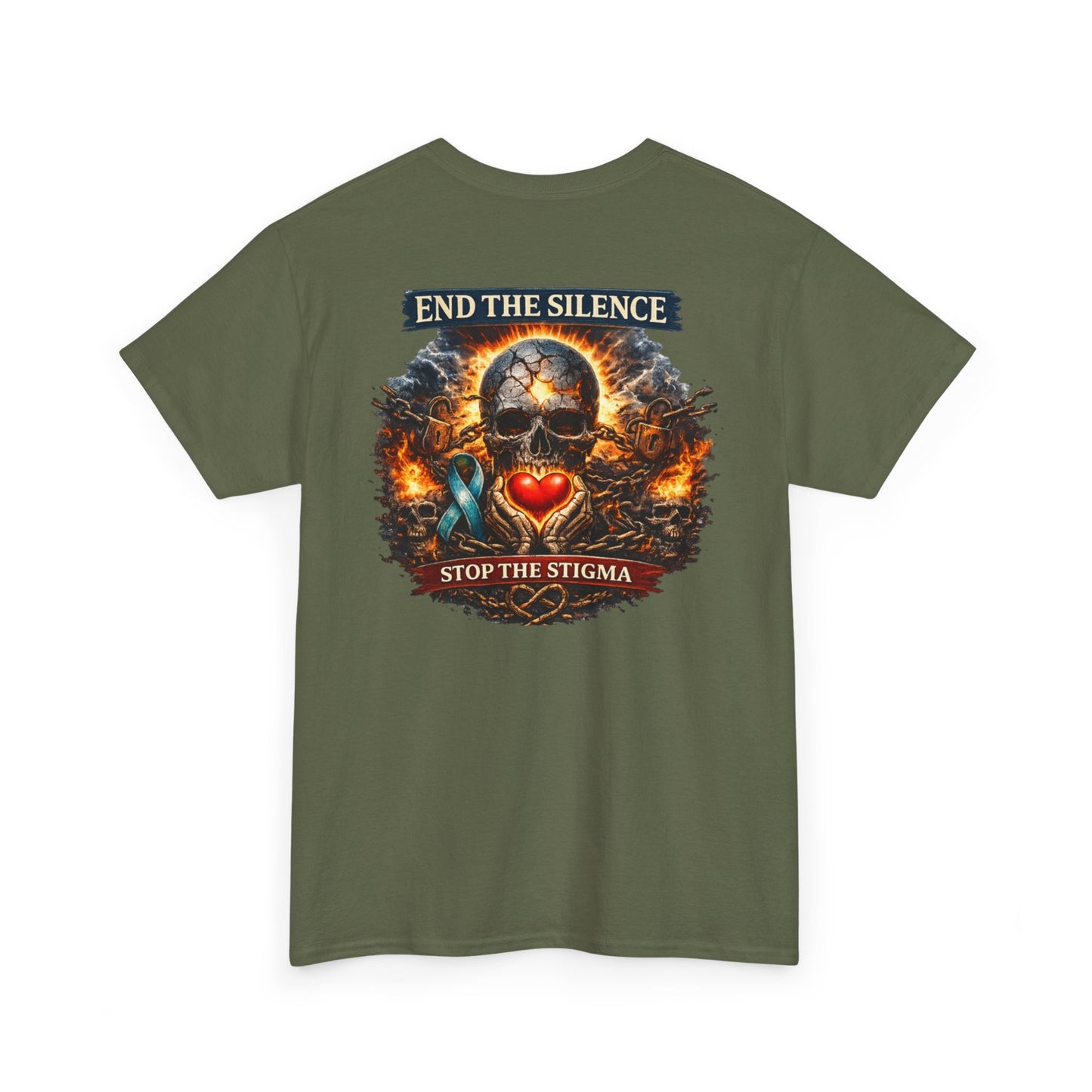 End The Silence Skull Mental Health Awareness Tee | Stop The Stigma