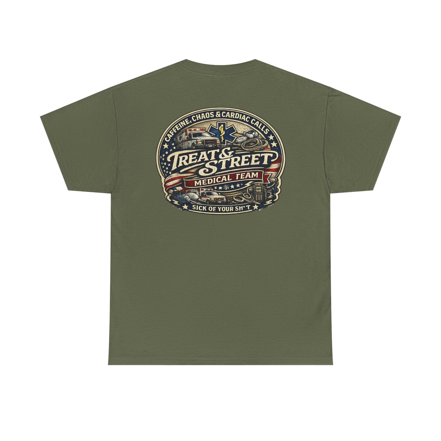 Treat & Street Medical Team First Responders T-Shirt | Firefighter Police EMS