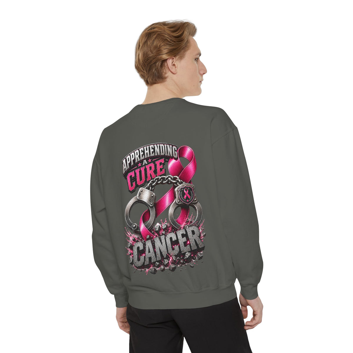 Apprehending a cure Breast Cancer Awareness Sweatshirt  LEO edition