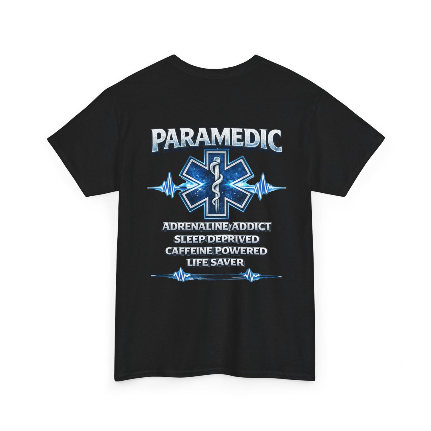 Adrenaline & Caffeine EMT Paramedic Tee | First Responder Typography