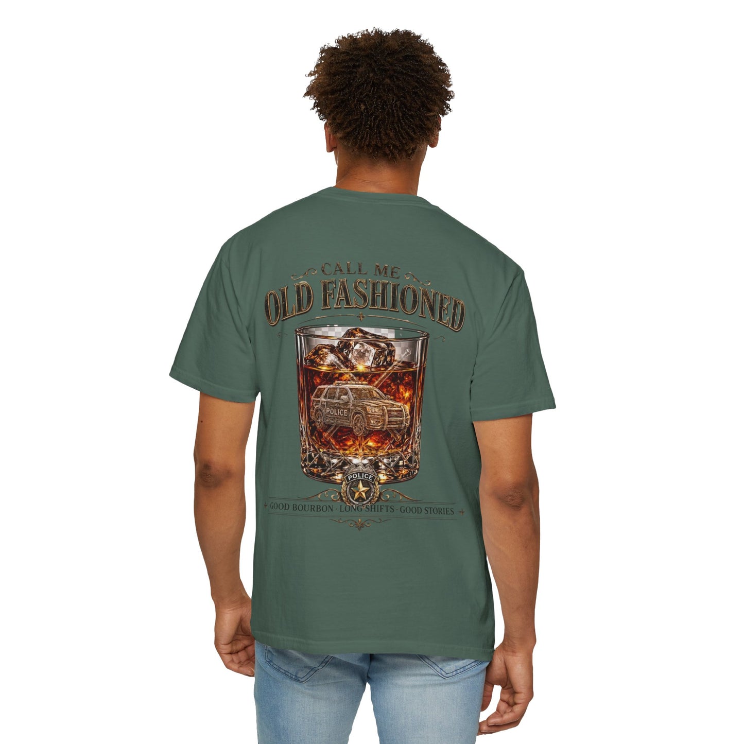Police Bourbon & Brotherhood T-Shirt — "Call Me Old Fashioned"