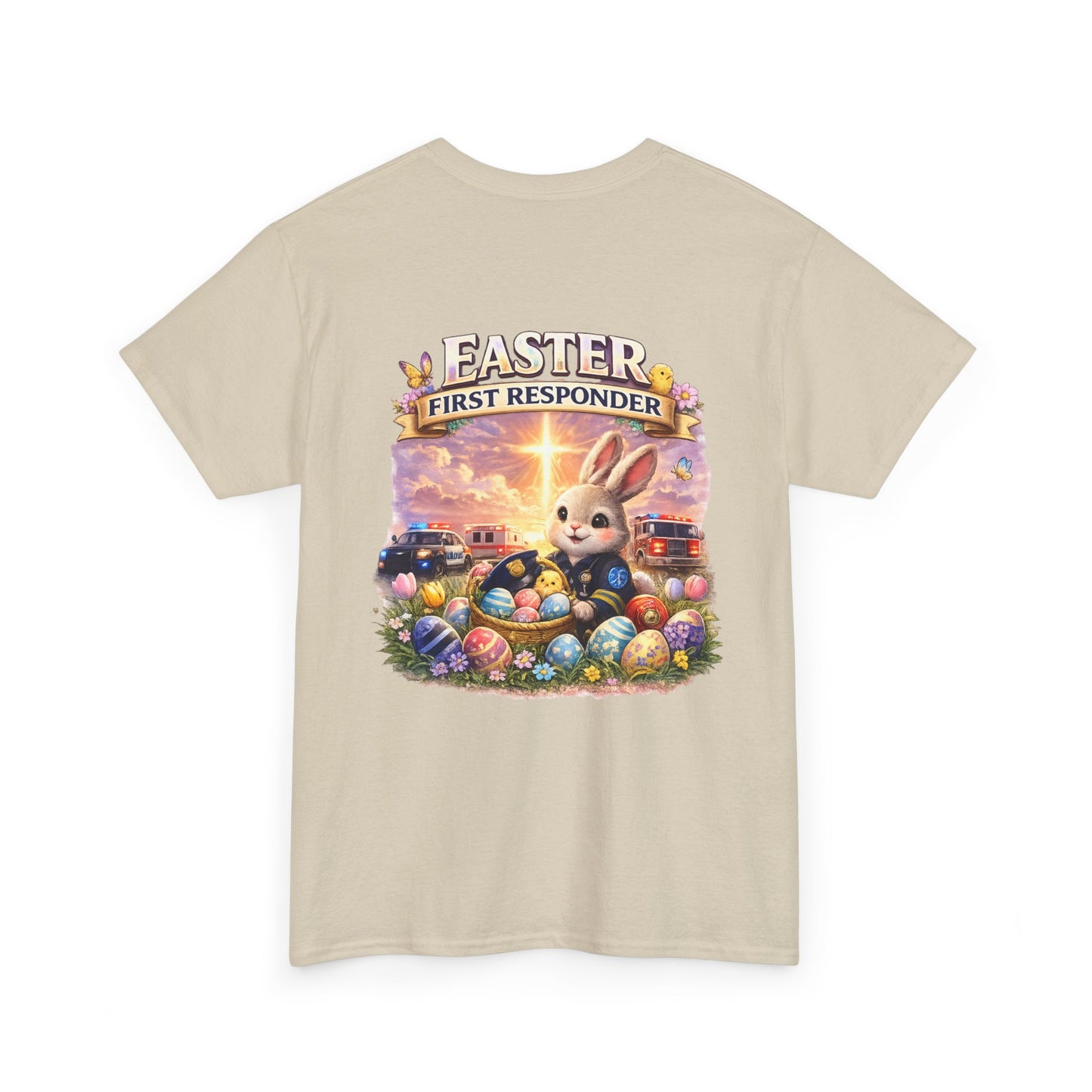 First Responder Easter T-Shirt — Cute EMS, Firefighter & Police Holiday Tee