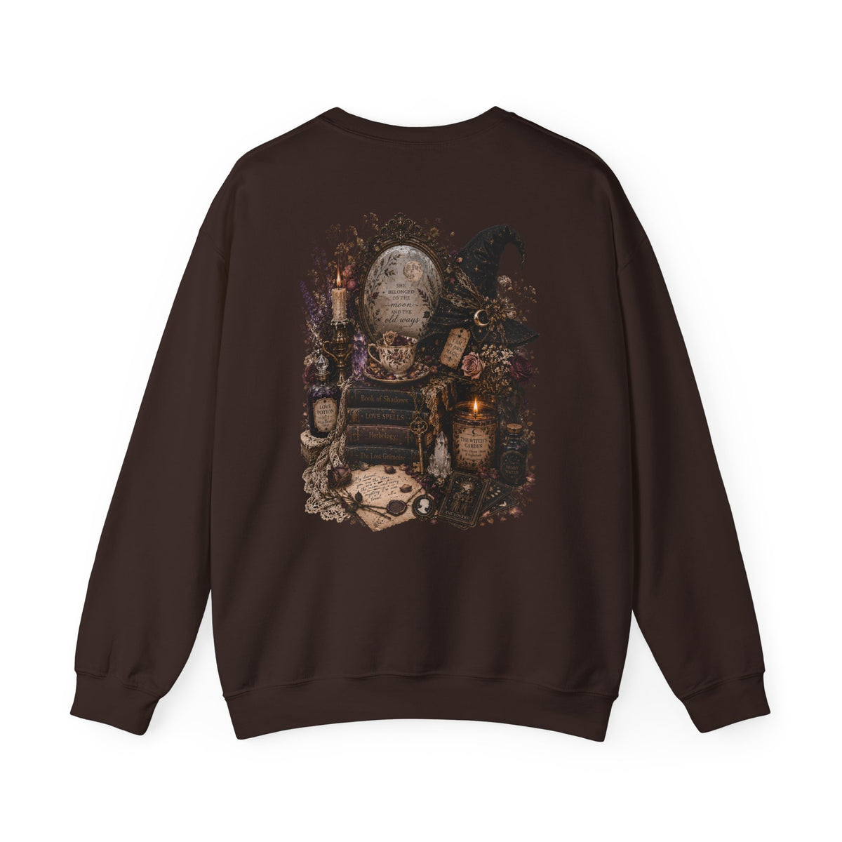 Witchy Apothecary Spellcaster Illustration Sweatshirt | Occult, Vintage Potion Art