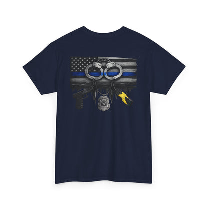 Blue Line Flag Police Support T-Shirt