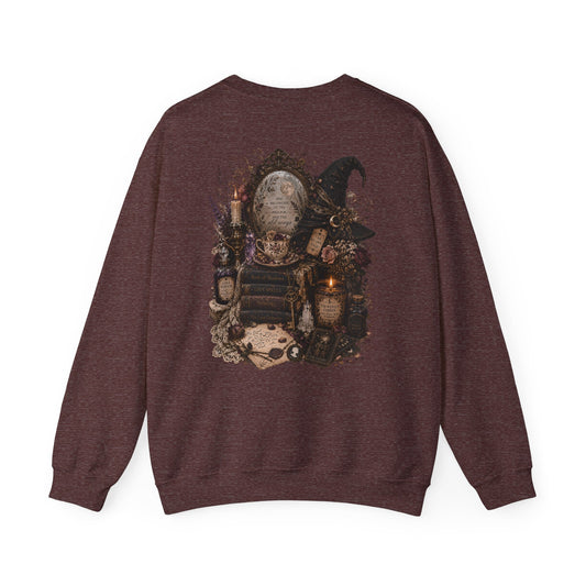Witchy Apothecary Spellcaster Illustration Sweatshirt | Occult, Vintage Potion Art