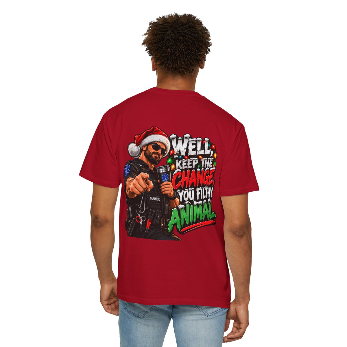 Funny Paramedic Christmas Shirt, Keep the Change You Filthy Animal, EMS Holiday Sweatshirt, EMT Gift, First Responder Christmas Apparel