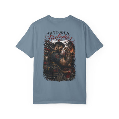 Firefighter Tribute T-Shirt — "343 Never Forget" Fire Rescue Back Design